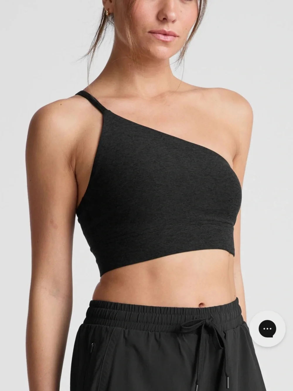 Beyond Yoga Black One-Shoulder Crop Tank - Picture 4 of 4